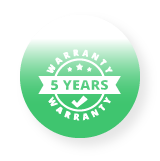 5 years warranty