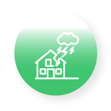 Storm damage restoration icon