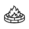 Outdoor kitchens and fire pits icon