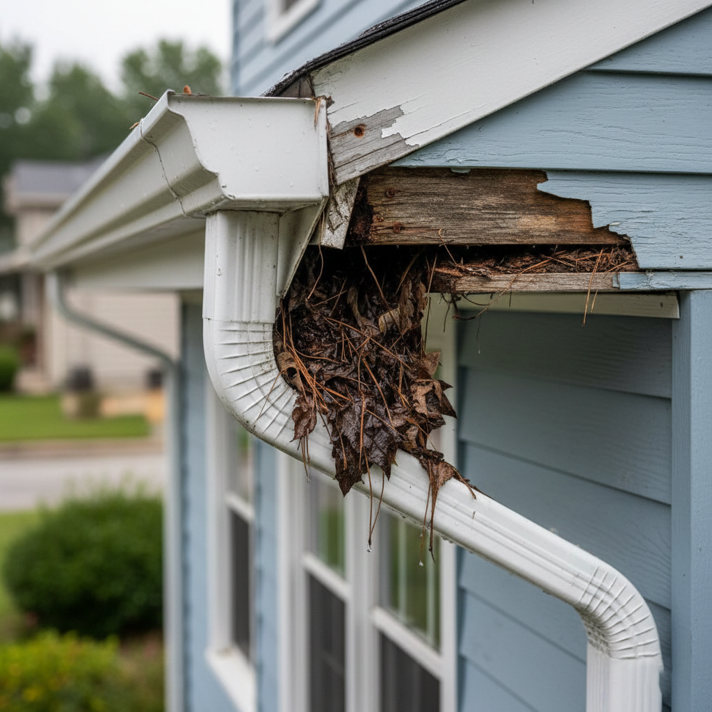 Sagging or pulling away from house