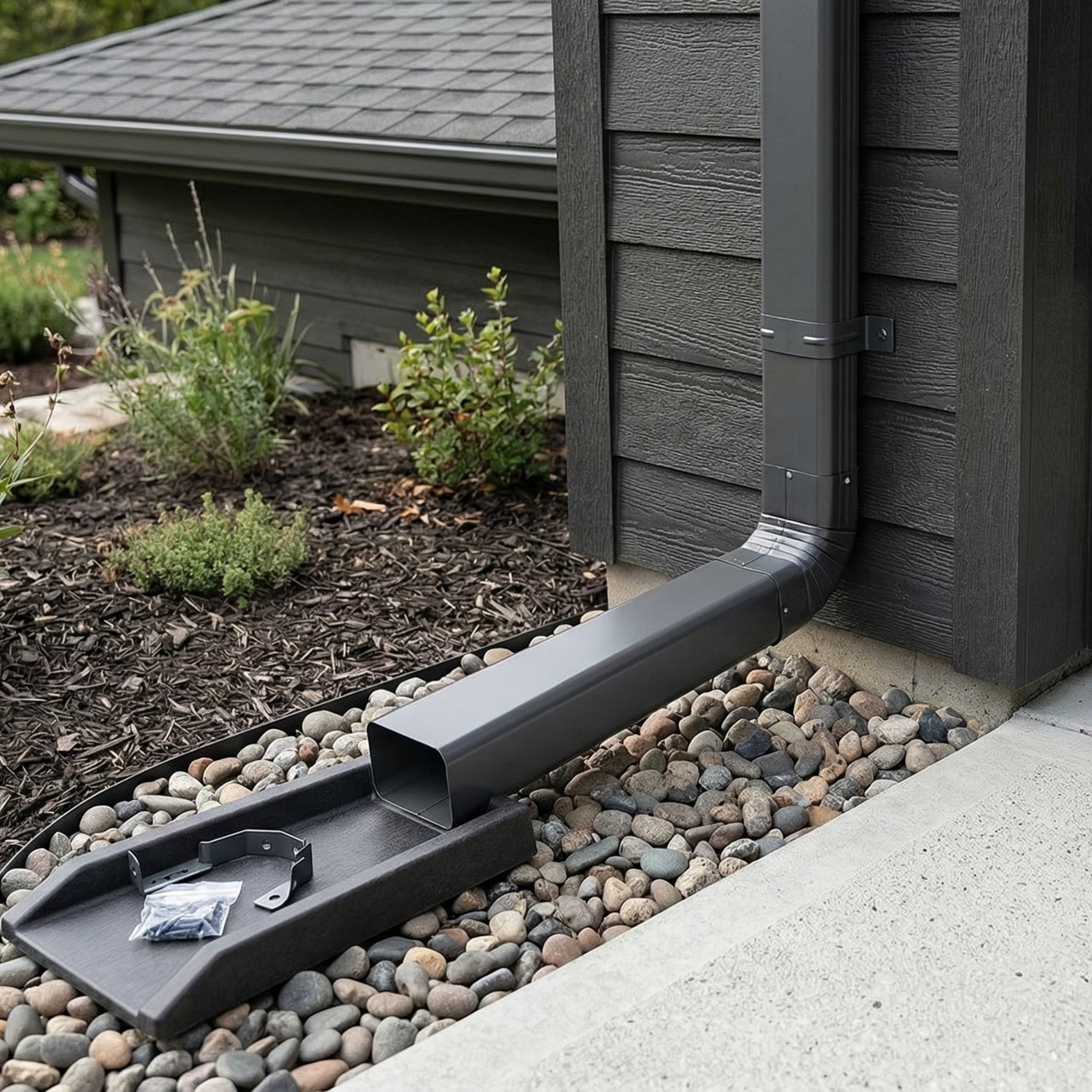Downspout installation and extension