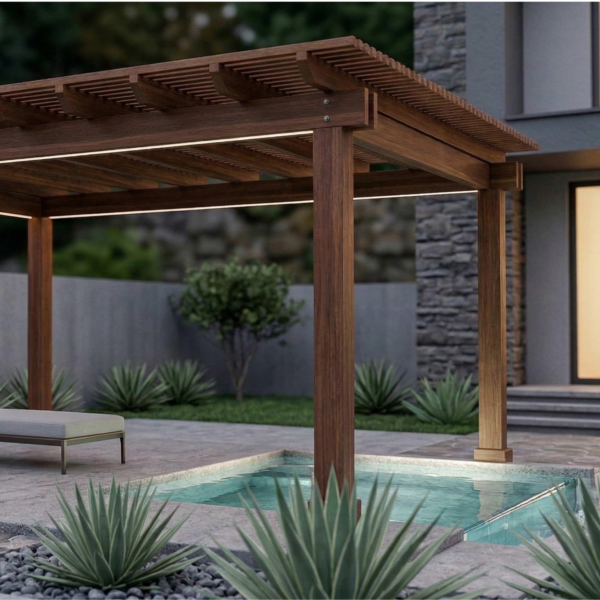 Pool cabana installation